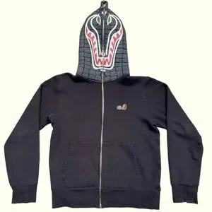 APE BAPE LACOSTE SHARK HOODIE パーカー　クロコ　5 BAPE × LACOSTE L!VE CROCODILE FULL ZIP HOODIE APE shark